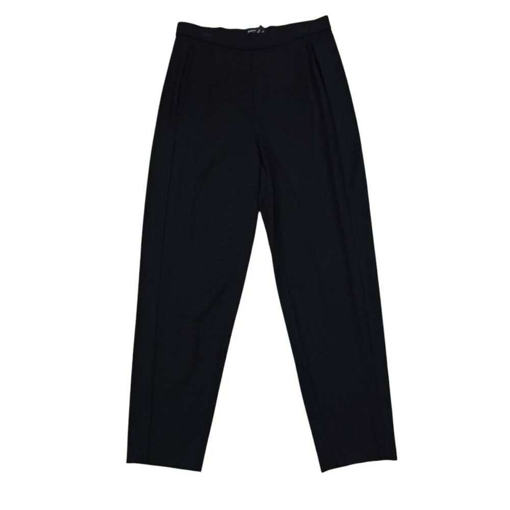 Eileen Fisher Ankle Pants Women's XS Black Pull On Slash Elastic Waist Stretch